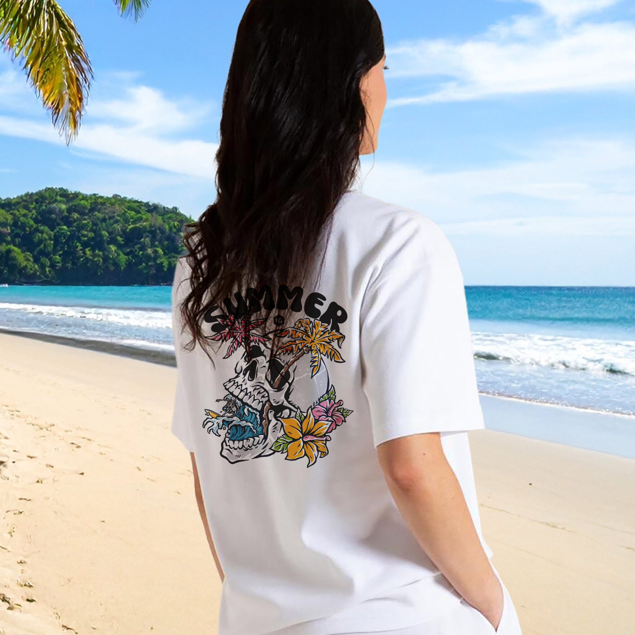 Women's Summer Tee - Skull Rider