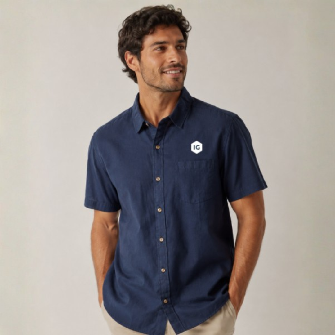 IG Mens Linen Short Sleeve Shirt