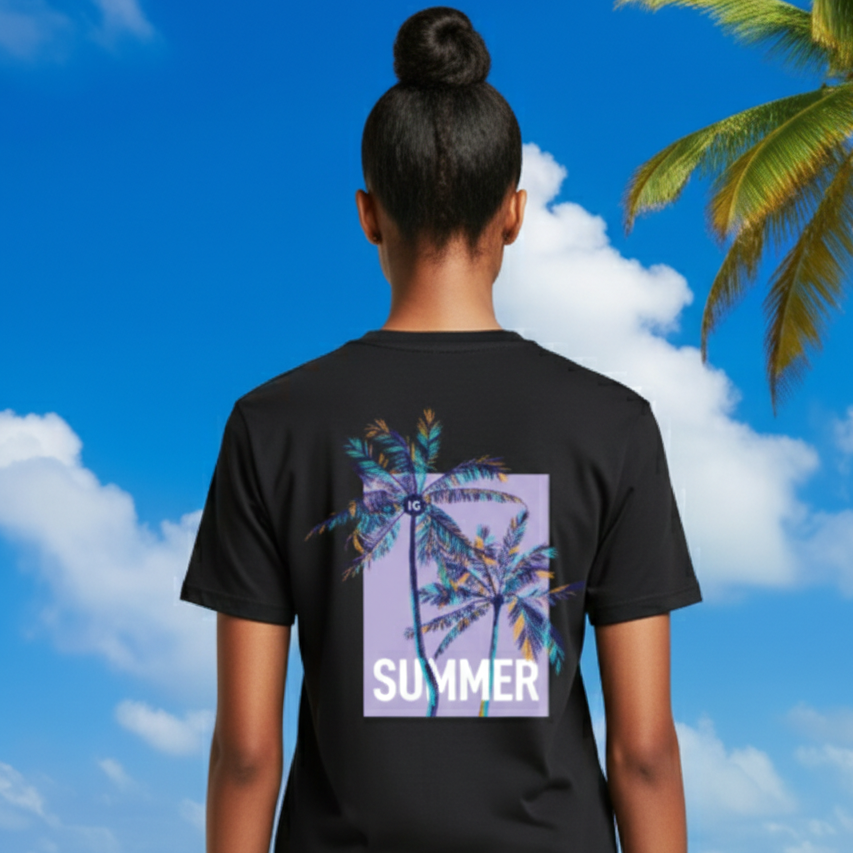 Women's Summer Tee - Palm Trees
