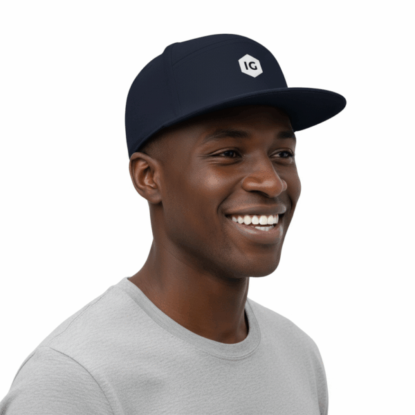 Navy Snapback Cap - Image 2