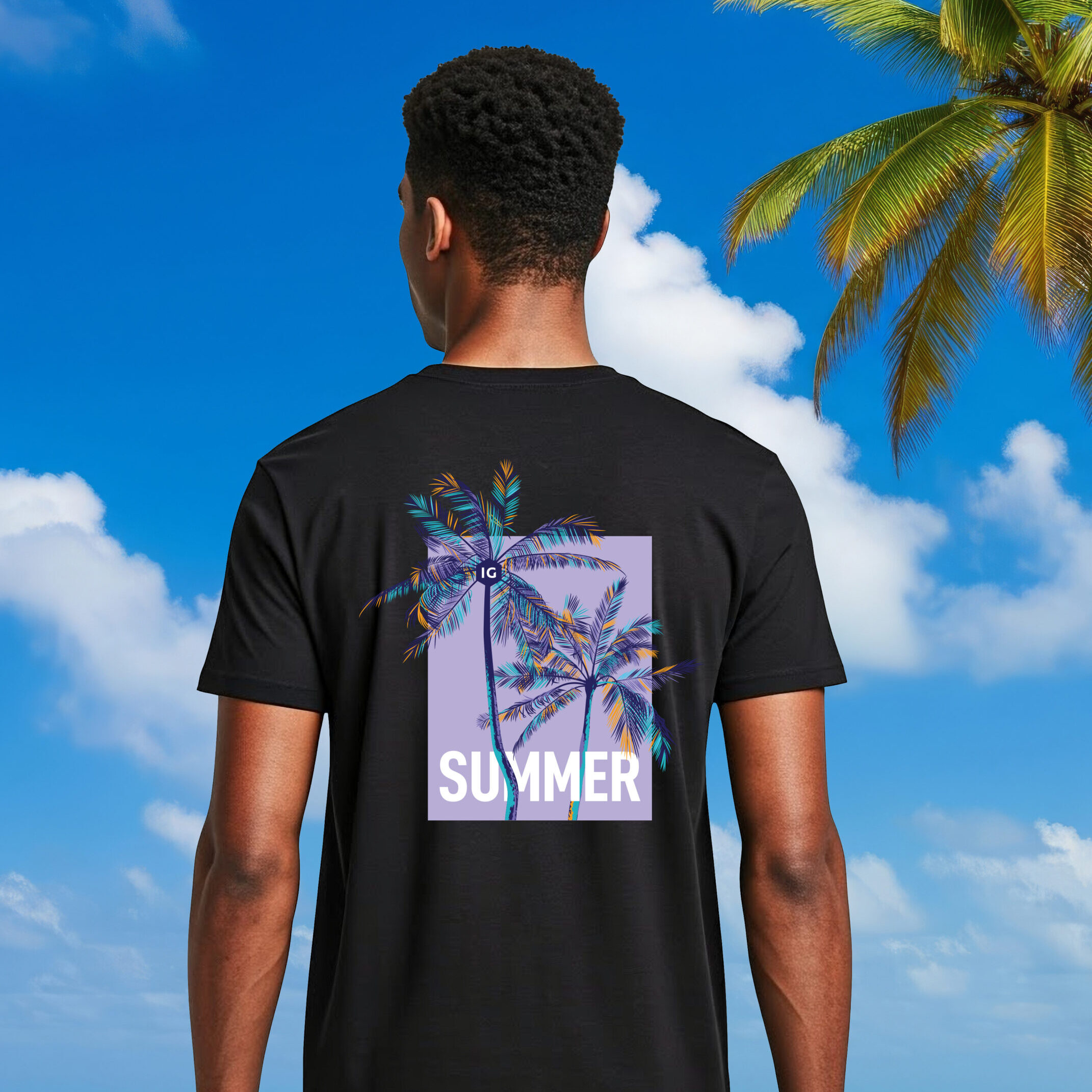 Men's Summer Tee - Palm Trees